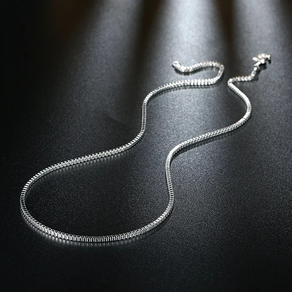 925 Sterling Silver Necklace 16/18/20/22/24 inches fine 1.5MM Box chain