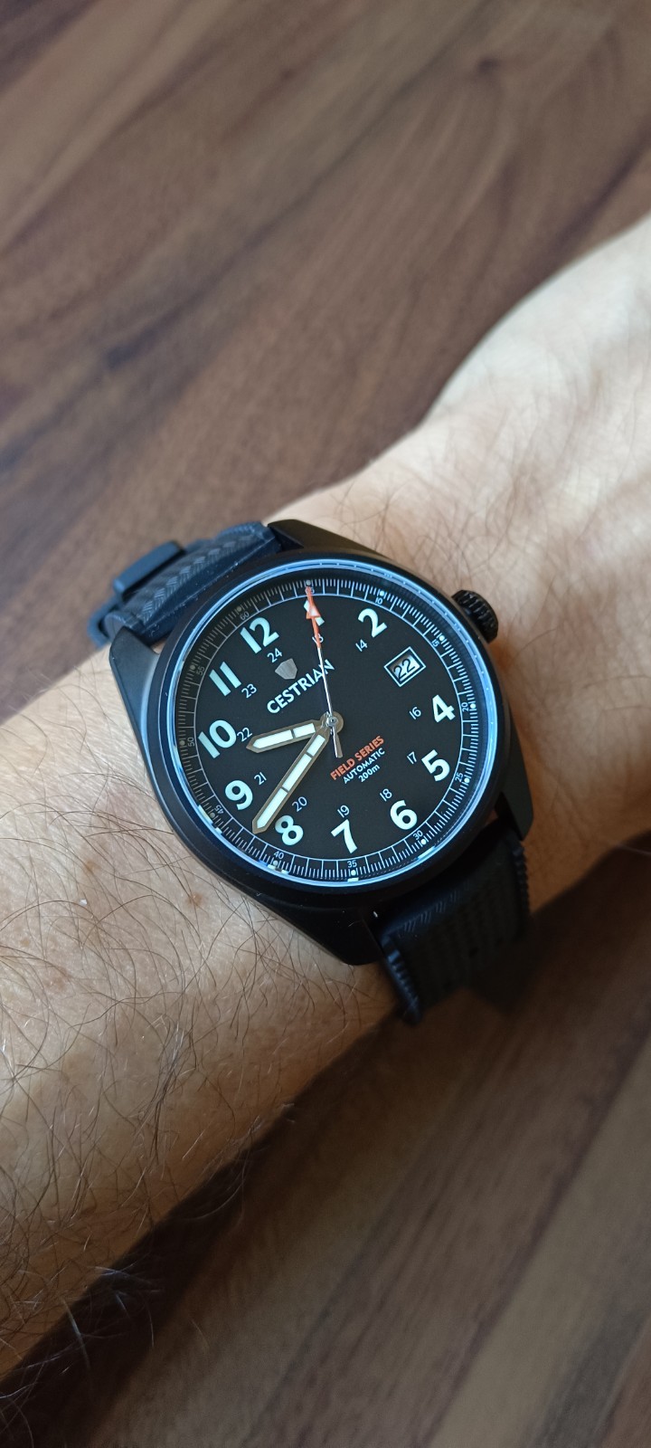 Cestrian Field Series Watch PVD Automatic NH35 200m Full Set Excellent Condition