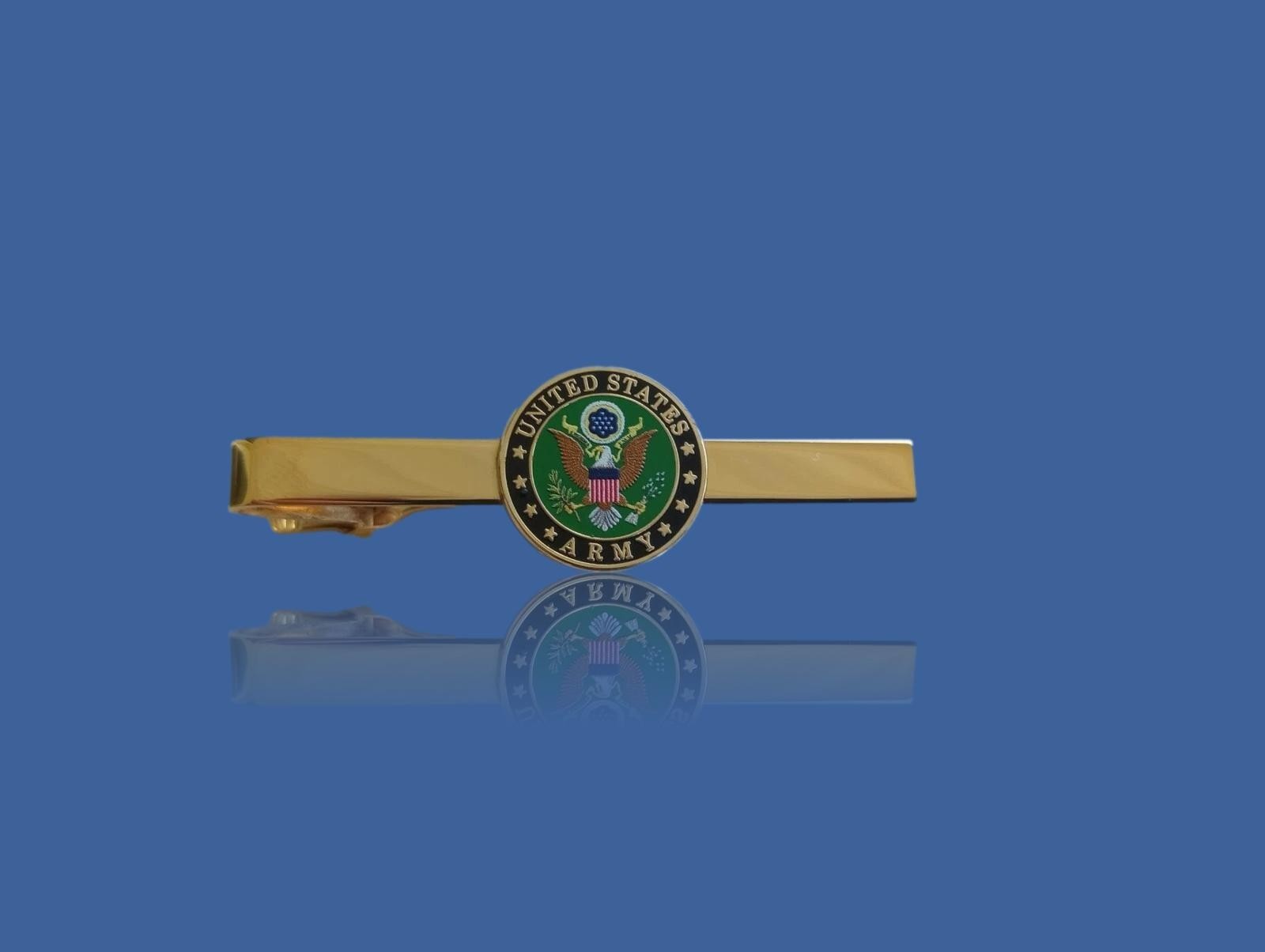 U.S MILITARY ARMY TIE BAR OR TIE TAC CLIP ON TYPE UNITED STATES ARMY U.S.A MADE