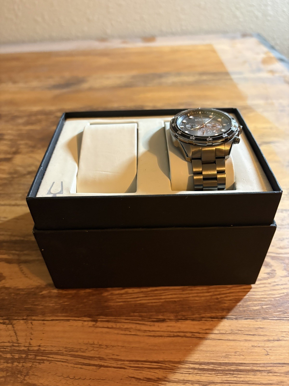Bulova Classic Chronograph Men’s Watch (98K104); Slightly Used Condition; in Box