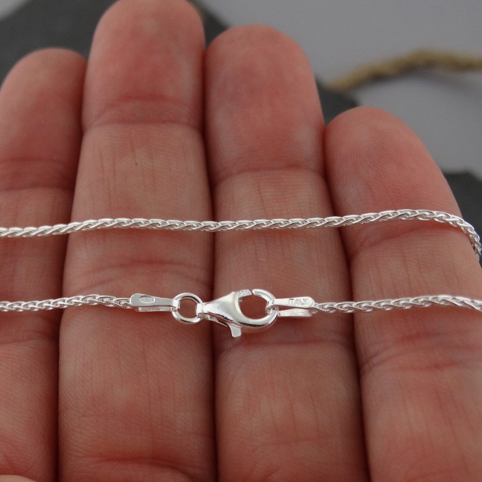 Sterling Silver 1mm SPIGA Wheat Chain Necklace 030 Italy 16″- 30″ NEW 925
