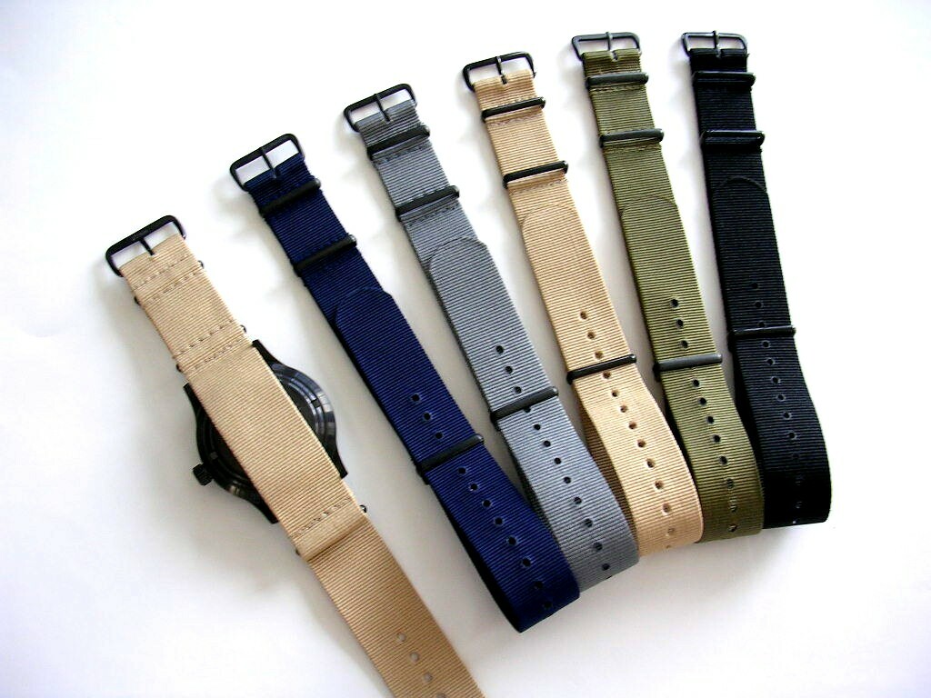 NATO G10 PVD nylon Military Army Diver watchband RAF strap Bond stitch IW SUISSE