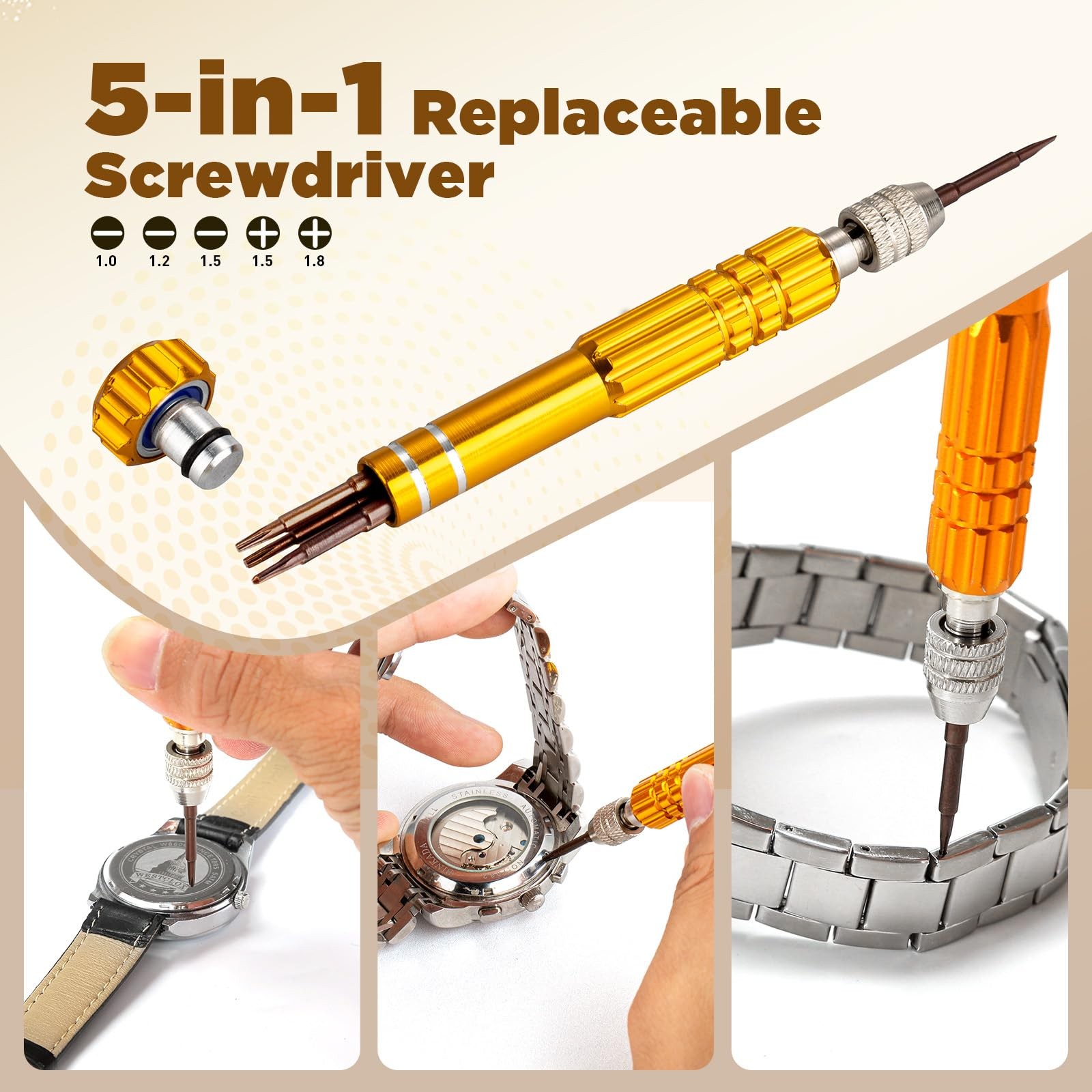 【Combination Version】Eventronic Watch Repair Tool Kit + Press Tool…