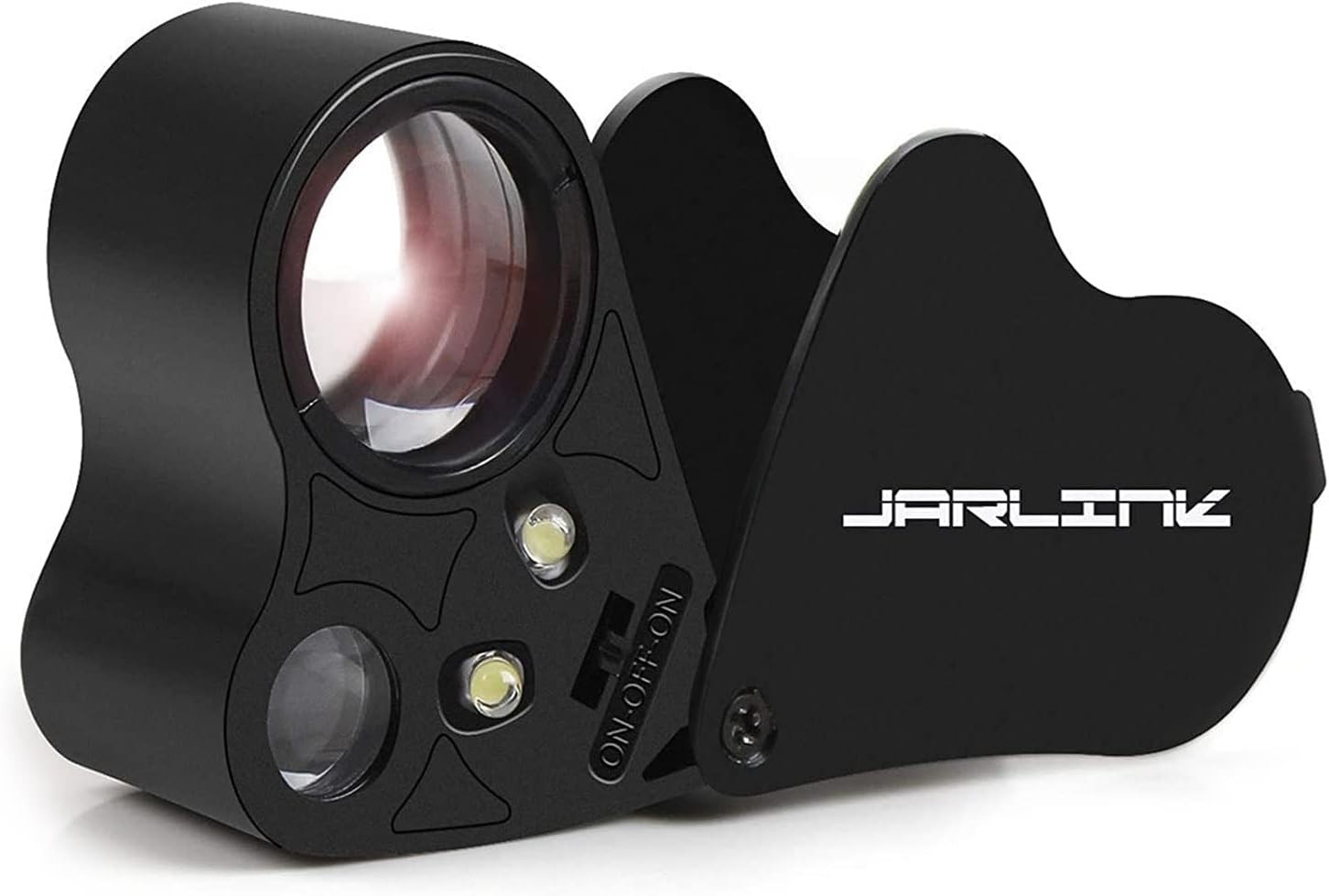 JARLINK 30X 60X Illuminated Jewelers Eye Loupe Magnifier Foldable Jewelry Mag