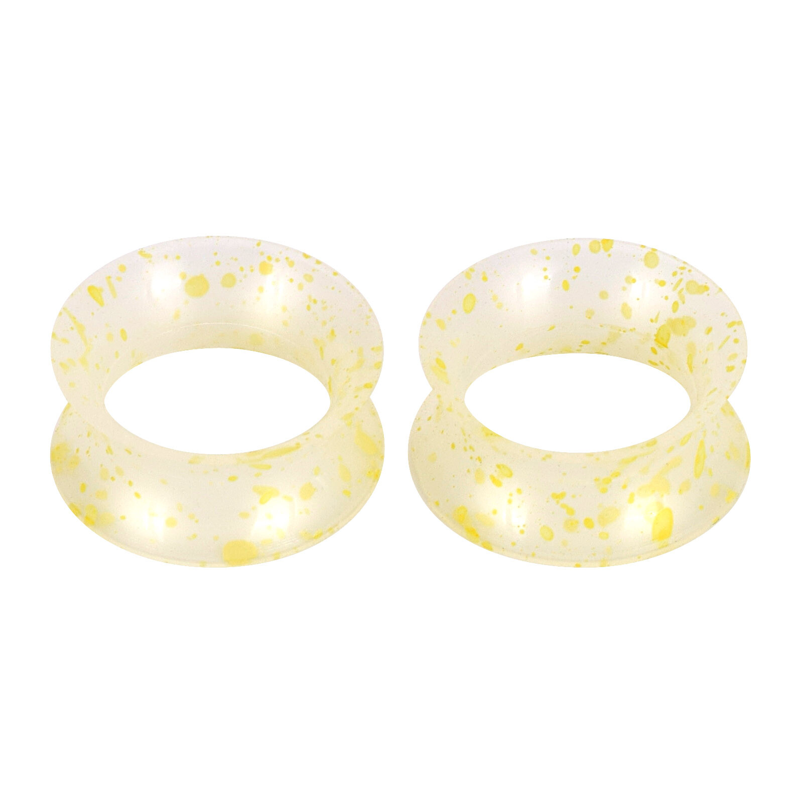 2Pcs Silicone Ear Plugs Tunnels Colorful Thin Double Flared Ear Gauges Earlets