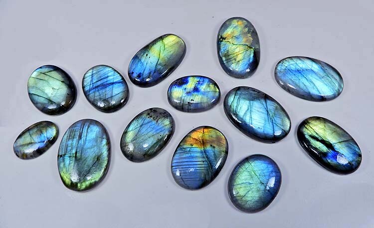 Natural Multi Flash Labradorite loose Cabochon Gemstone Wholesale Lot