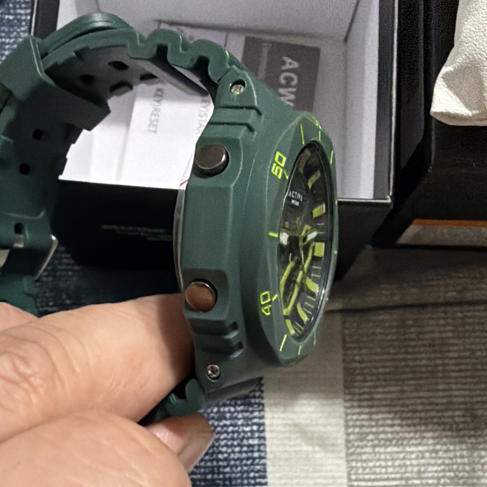 Activa Exon X Invicta Digital Men’s Watch – 48mm. Green (ACW8120-005) NIB