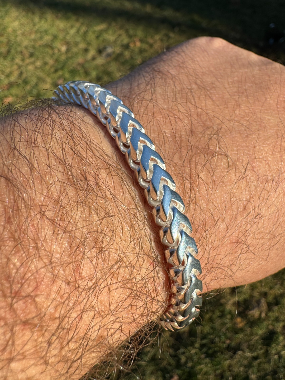 Mens BIG 4-10mm Franco Bracelet Real 925 Silver Box Clasp Handmade In Mexico