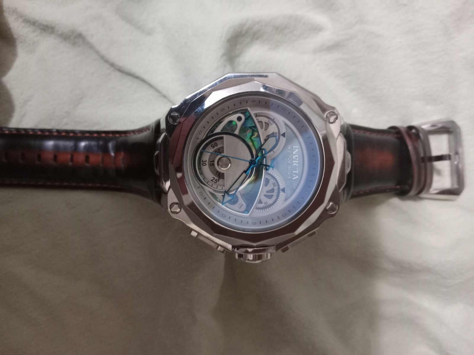 This Invicta Reserve chronograph watch (model 35534) features a large 52mm stain
