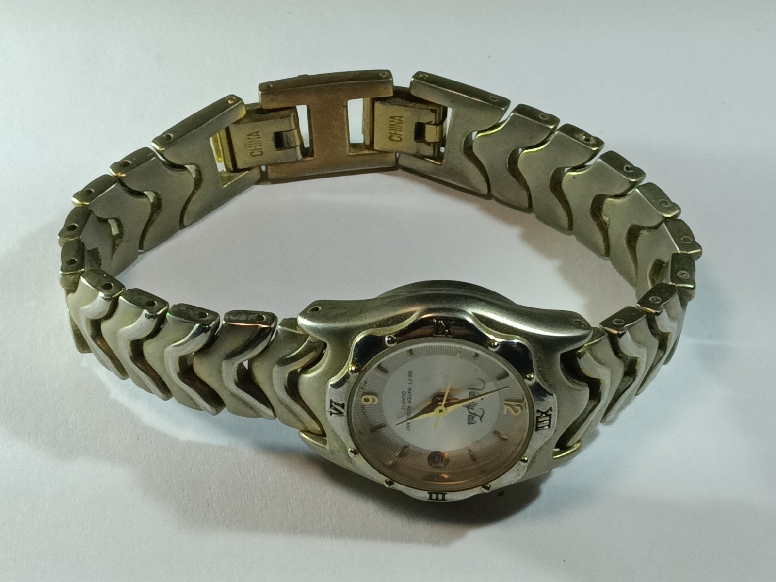 Vanity Fair Ladies Two Tone Watch by Advance Quartz Wristwatch Ref# VFW97324W