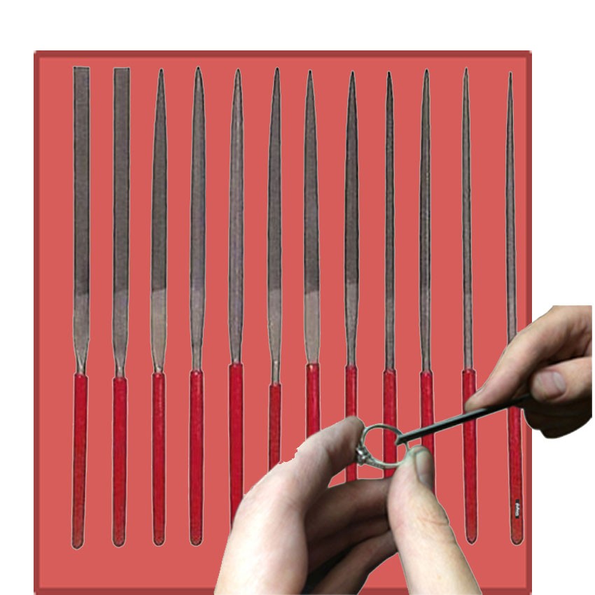 File Needle set 12 PC 5.5″ Swiss Pattern NEEDLE FILE Cut 2, Sculptors Jeweler