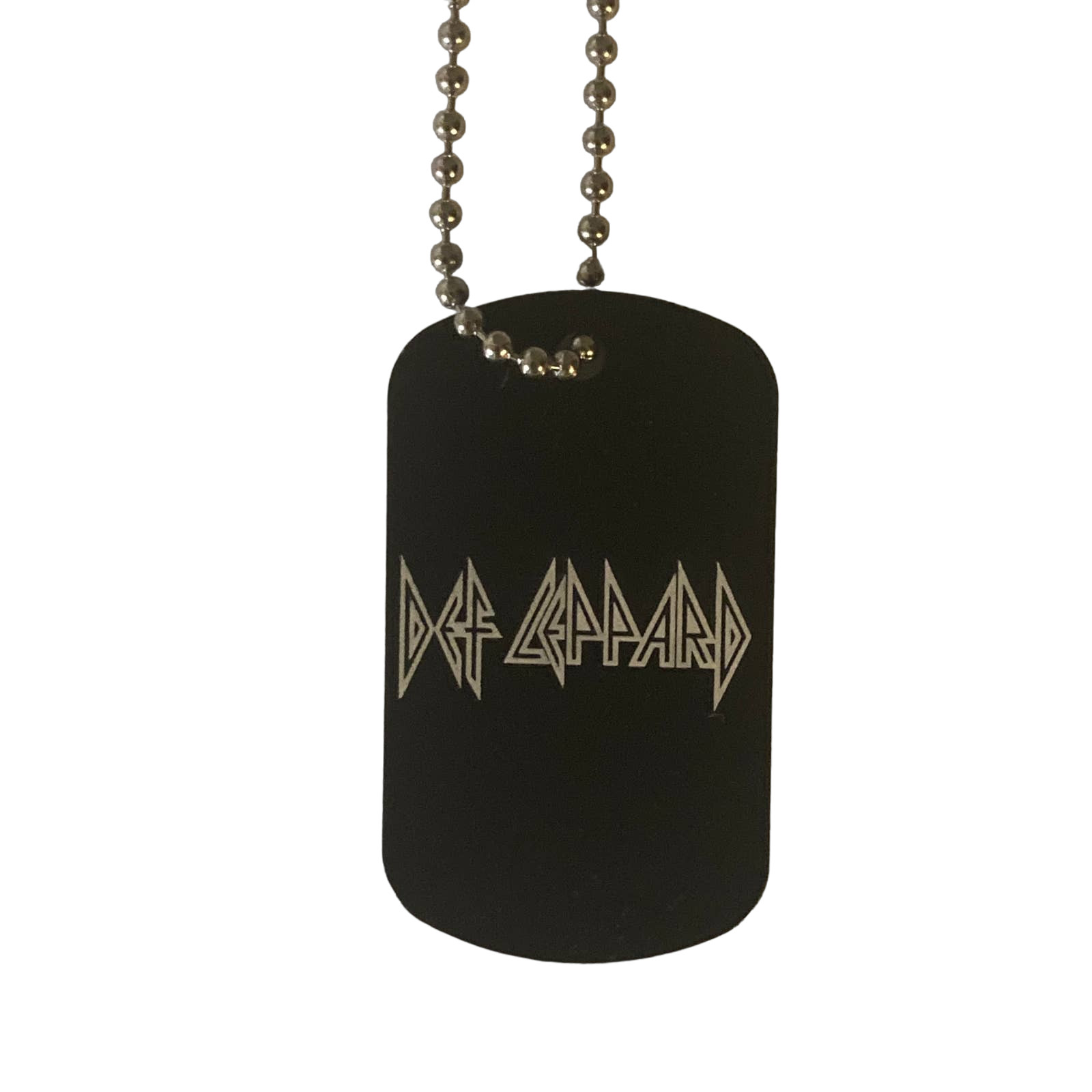 Def Leppard Engraved Aluminum Dog Tag with Necklace