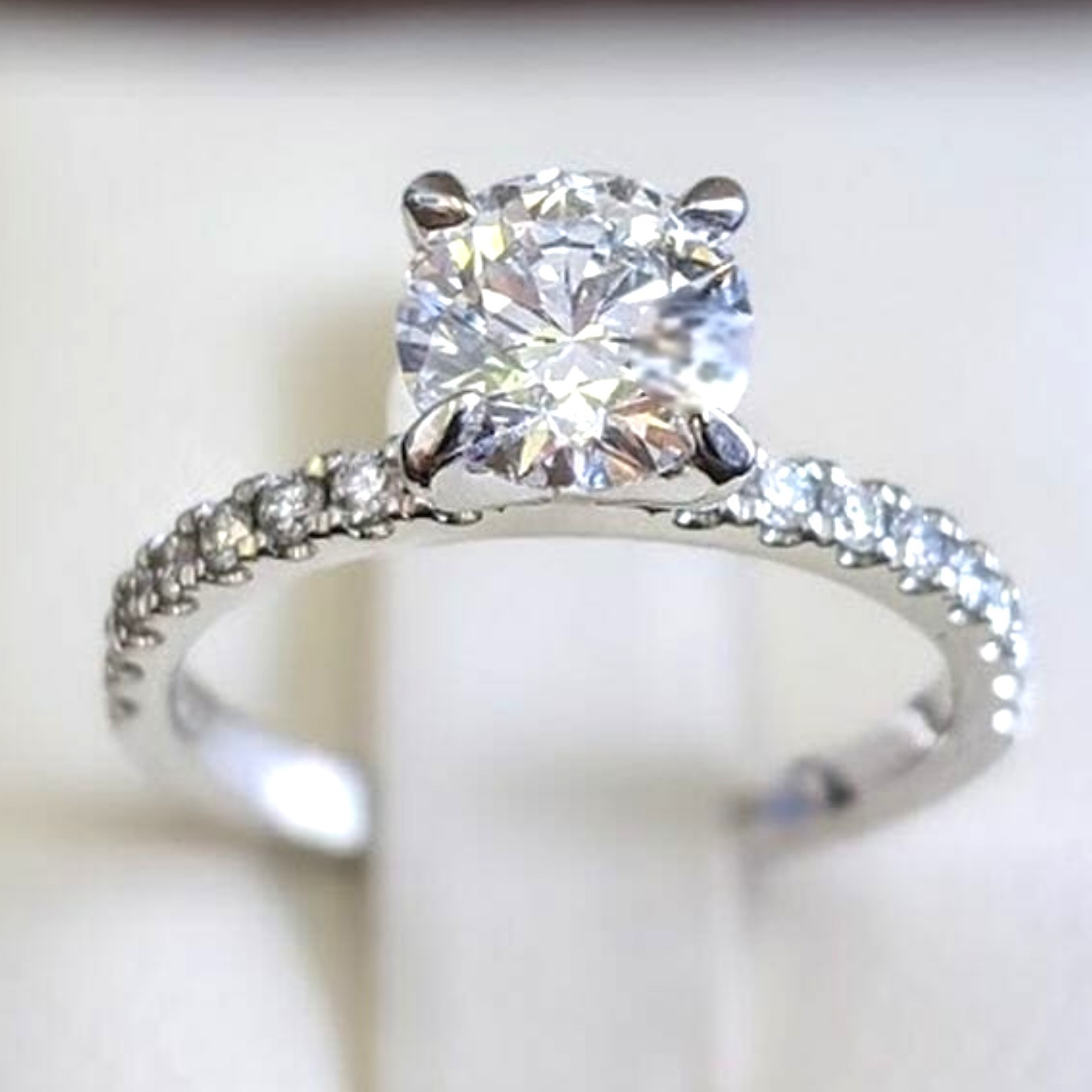 3.00 Ct Round Cut IGI Certified Lab Grown Diamond Engagement Ring 14k White Gold