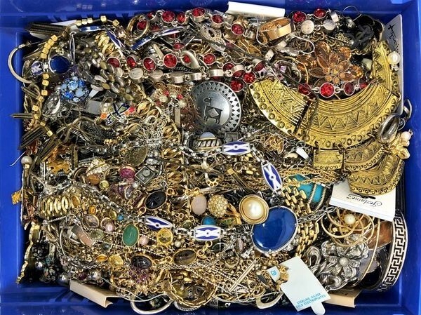3 Lbs Pound Unsorted Huge Lot Jewelry Vintage New Junk w/ Wear Resell Tangled In