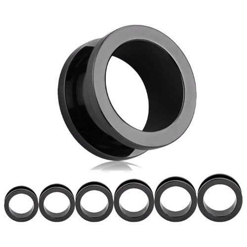 1 PAIR Stainless Steel Ear Gauges Screw Fit Ear Tunnels Plugs Earrings 12g-3/4″