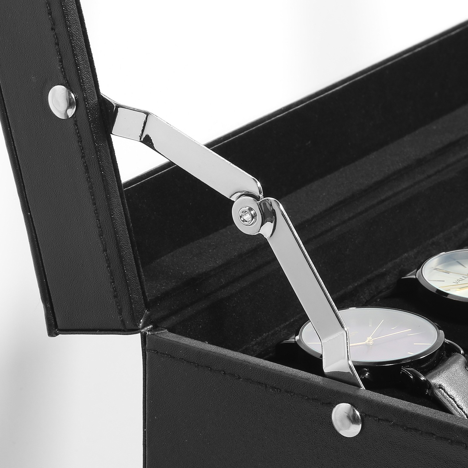 8-Slot Watch Box Lockable Watch Case 2 Layers with 1 Drawer for Rings Watch Gift