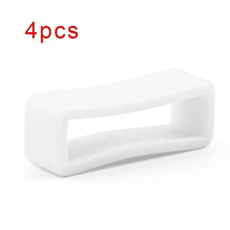 4pcs Silicone Watch Band Keeper Loop Rubber Strap Holder Rings 12mm-22mm Univers