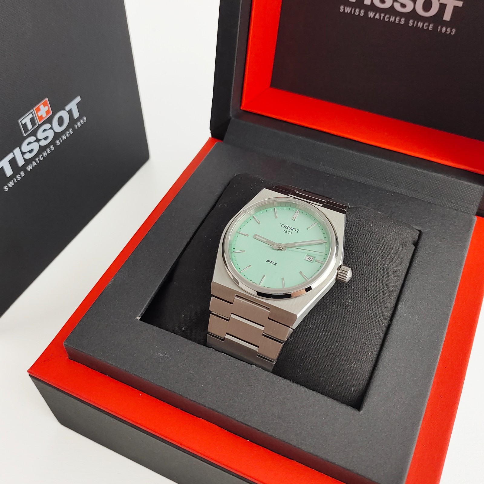 Tissot Classic PRX Men’s Mint Green Dial Quartz 40MM Watch T137.410.11.091.01
