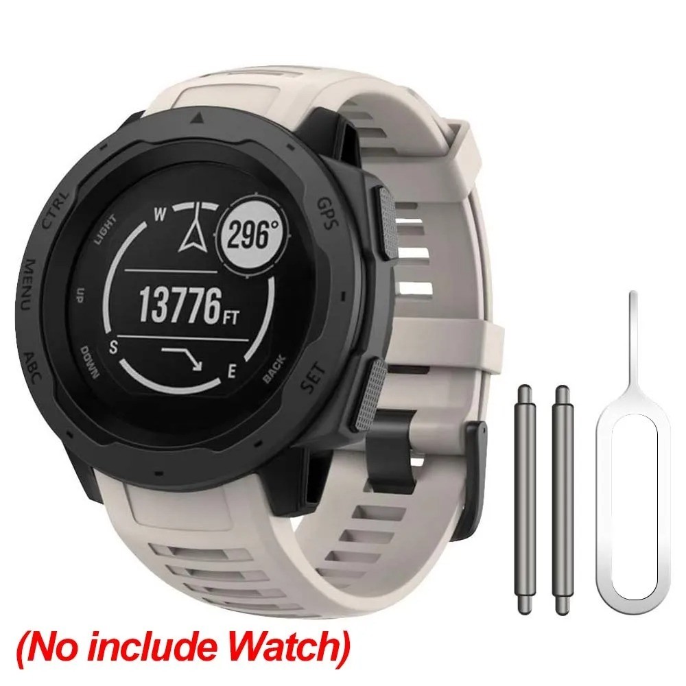 Silicone Rubber Watch Strap Band With Tool for Garmin instinct