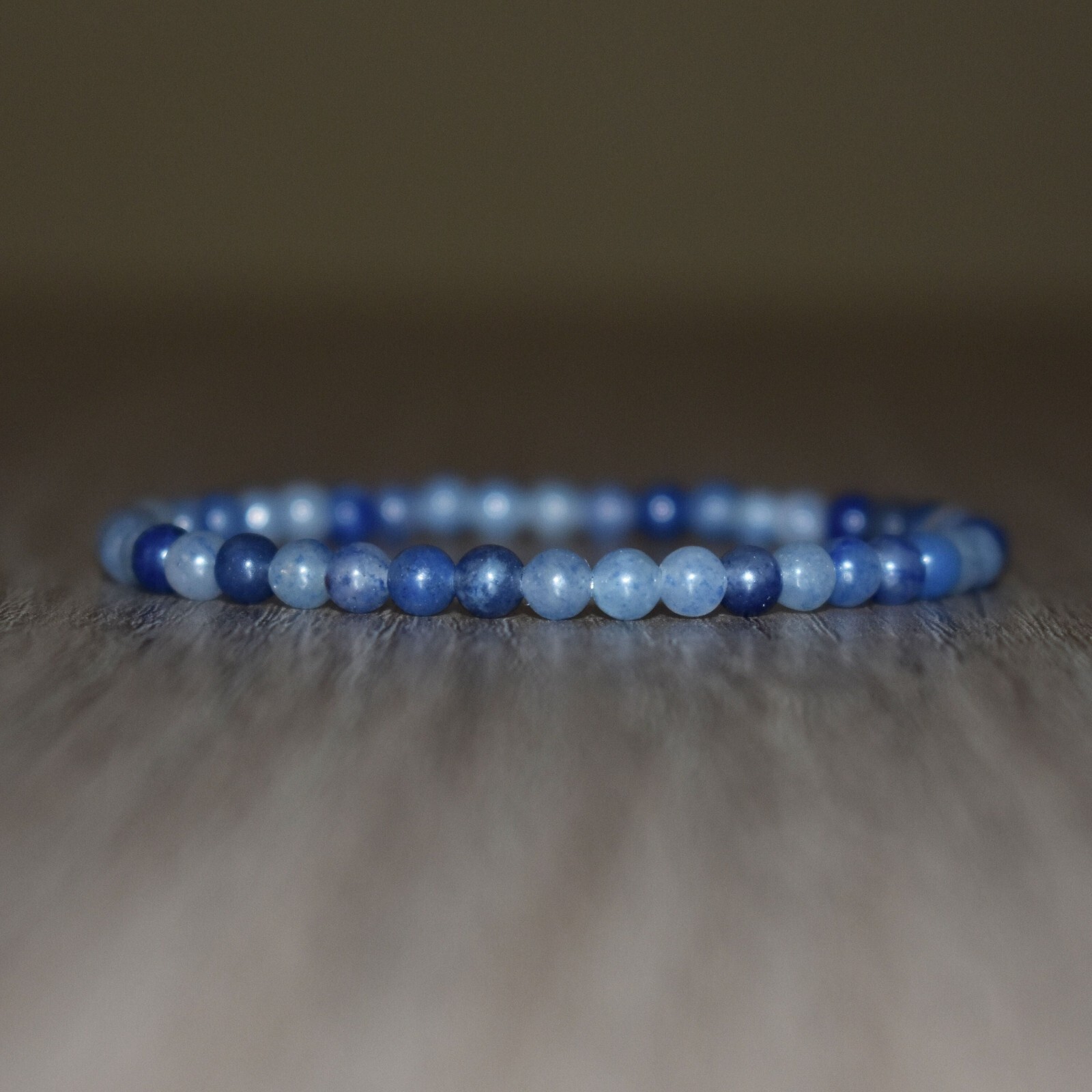 Blue Aventurine Stone Bead Bracelet Natural Gemstone Dainty Gifts Handmade