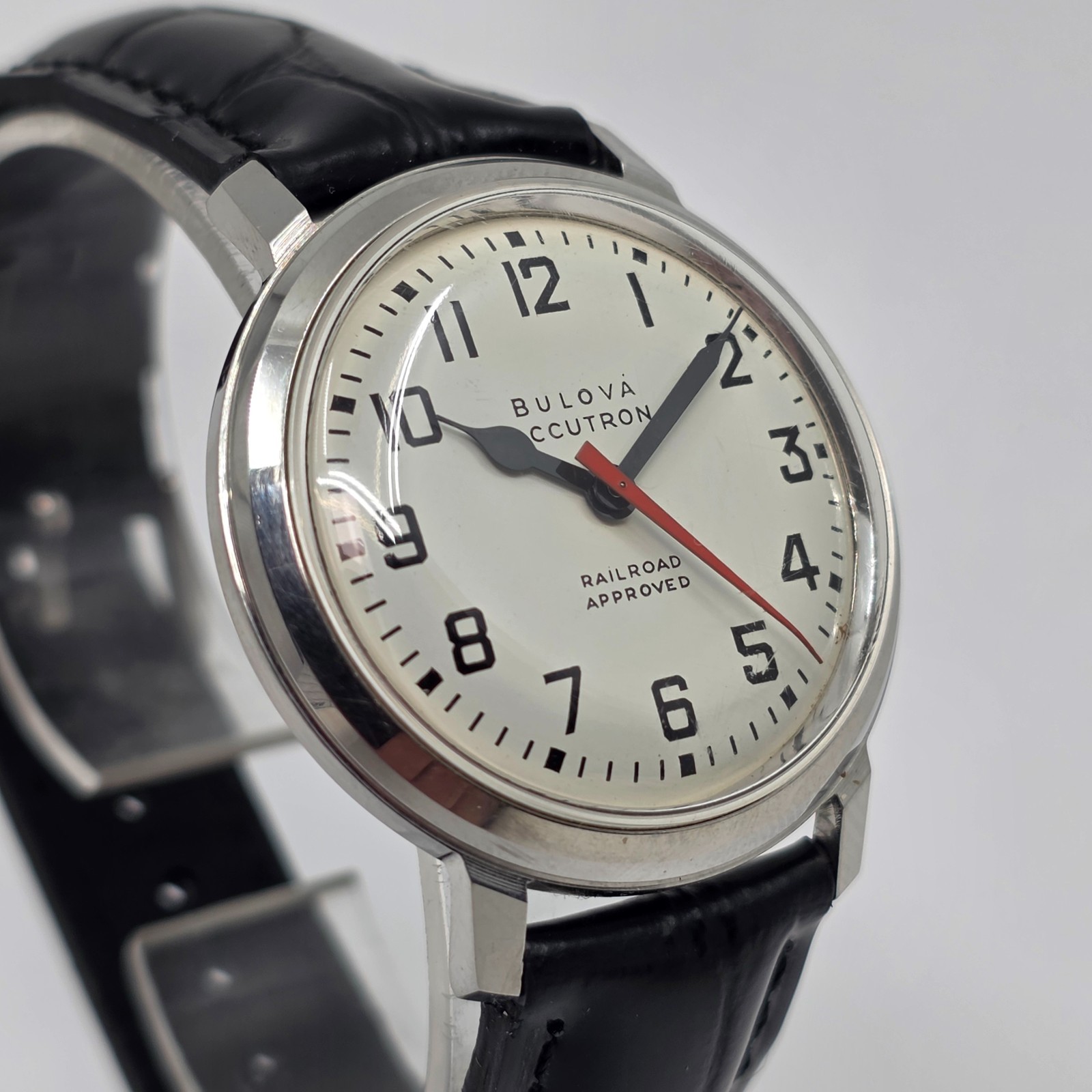 1970 Bulova Accutron 214 Railroad Approved Stainless Steel Tuning Fork Watch