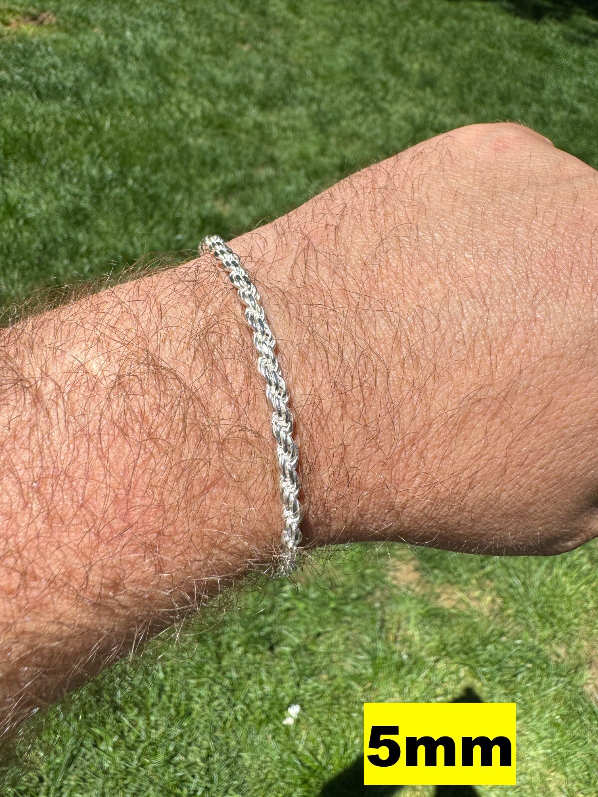 Real Solid 925 Sterling Silver Rope Bracelet 2mm-6mm Men’s Women’s 6-9″