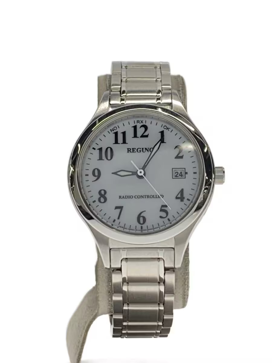 CITIZEN Solar Watch Analog WHT SLV SS H0F6 0044G03