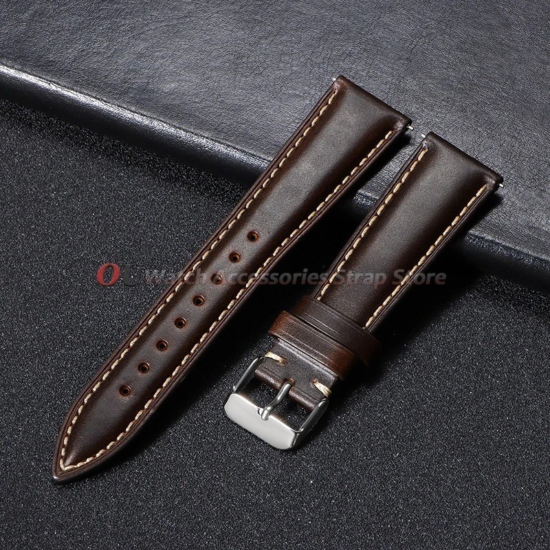 Leather Watch Band 18mm 20mm 22mm Quick Release Replacement Watch Strap