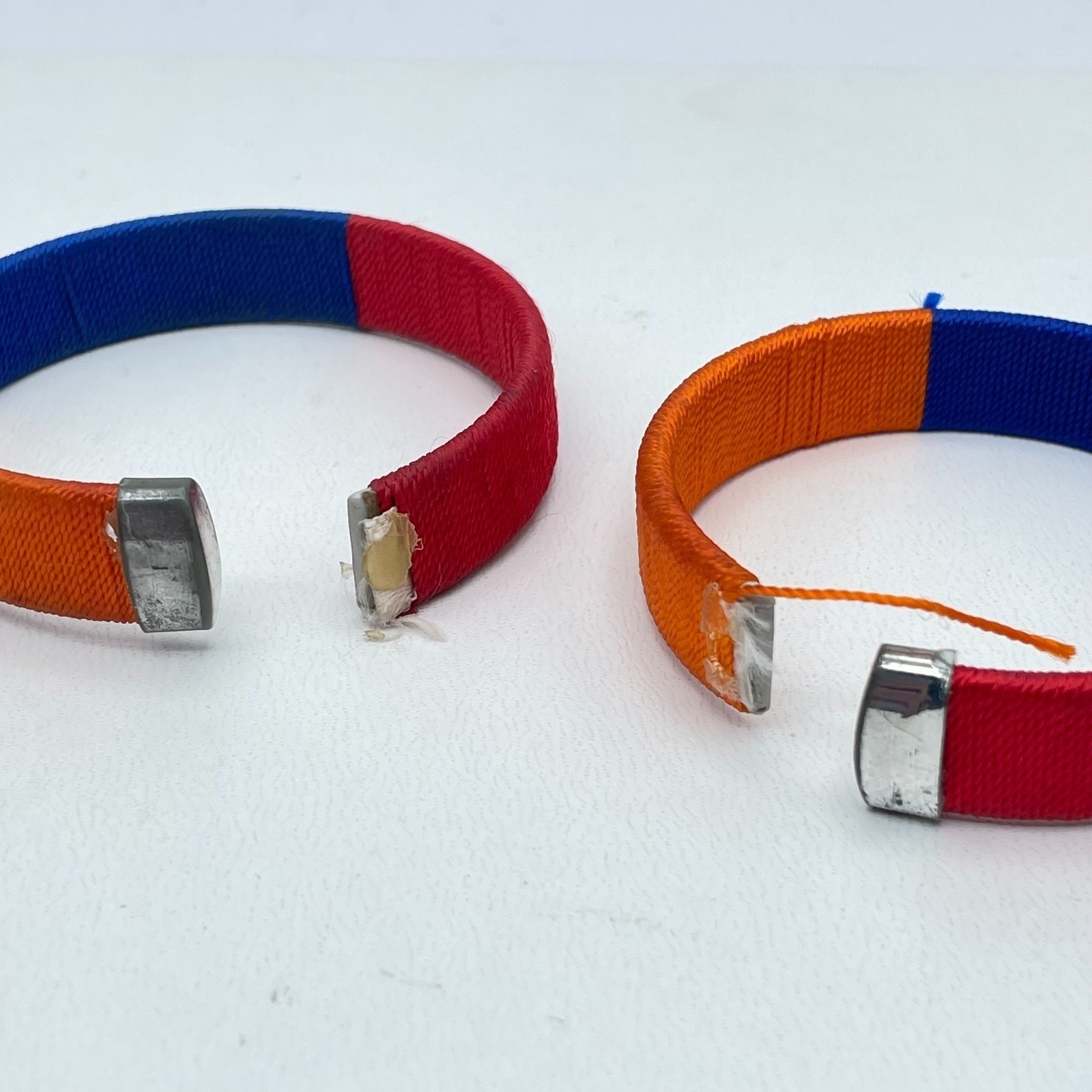 Lot Of 2 Armenia-Themed Patriotic Red Blue Orange Thread C-Souvenir Bracelets