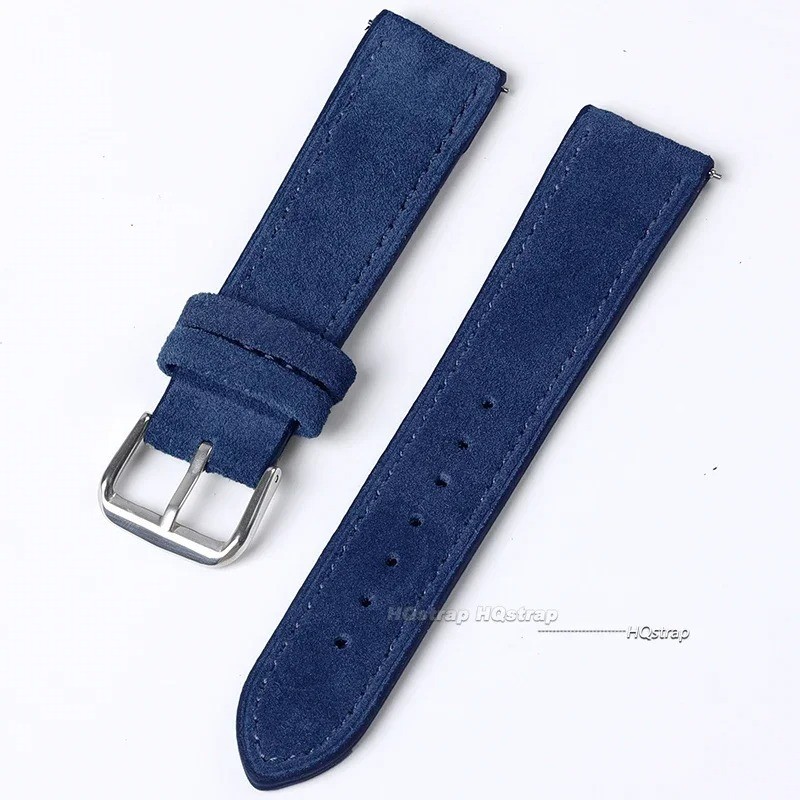 New Soft Suede Leather Watch Band Straps Stainless Steel Buckle 18/19/20/22/24mm