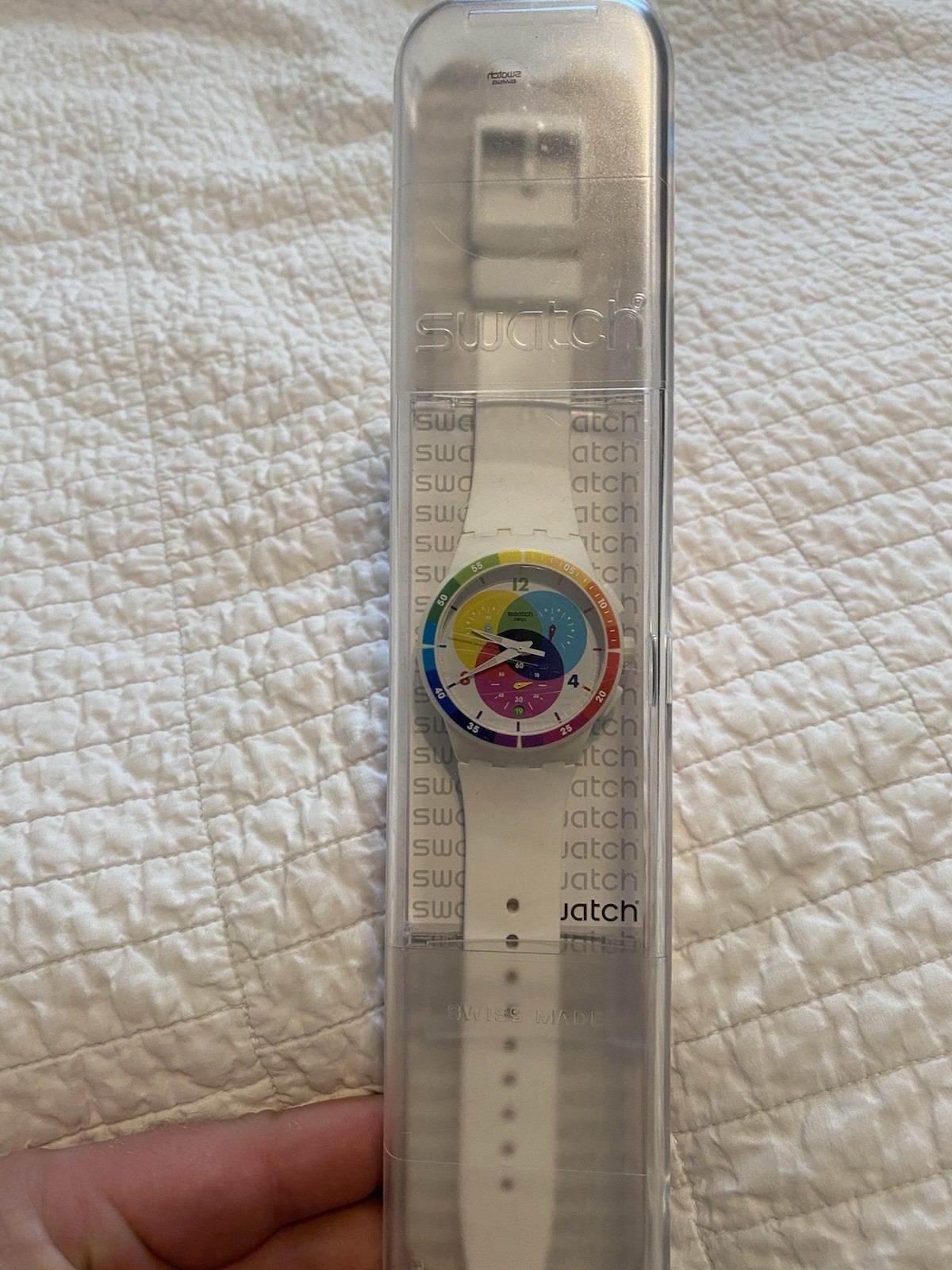 CHROMOGRAPH Swatch SUSW404 Watch New Battery Works Great