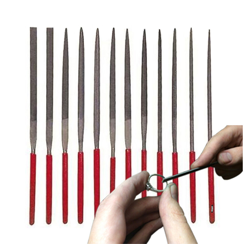 File Needle set 12 PC 5.5″ Swiss Pattern NEEDLE FILE Cut 2, Sculptors Jeweler