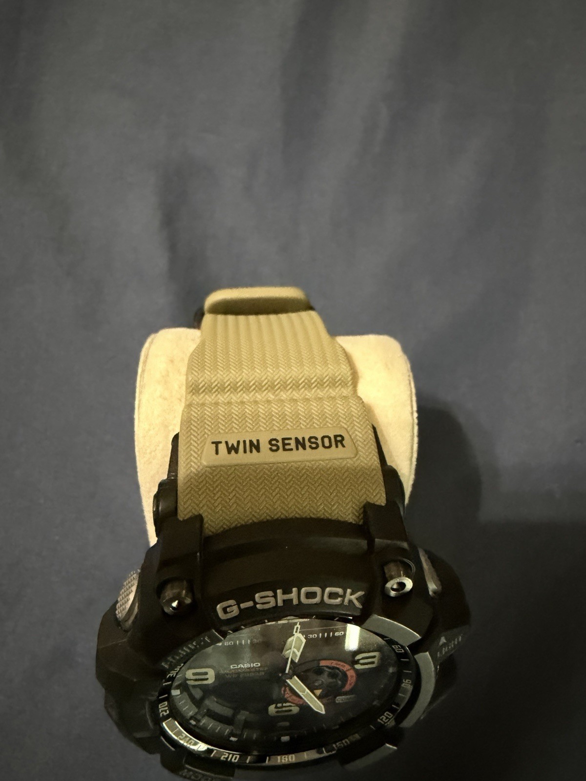 Casio G-Shock Black Dial Tan Resin Strap Mens Watch GG1000-1A5
