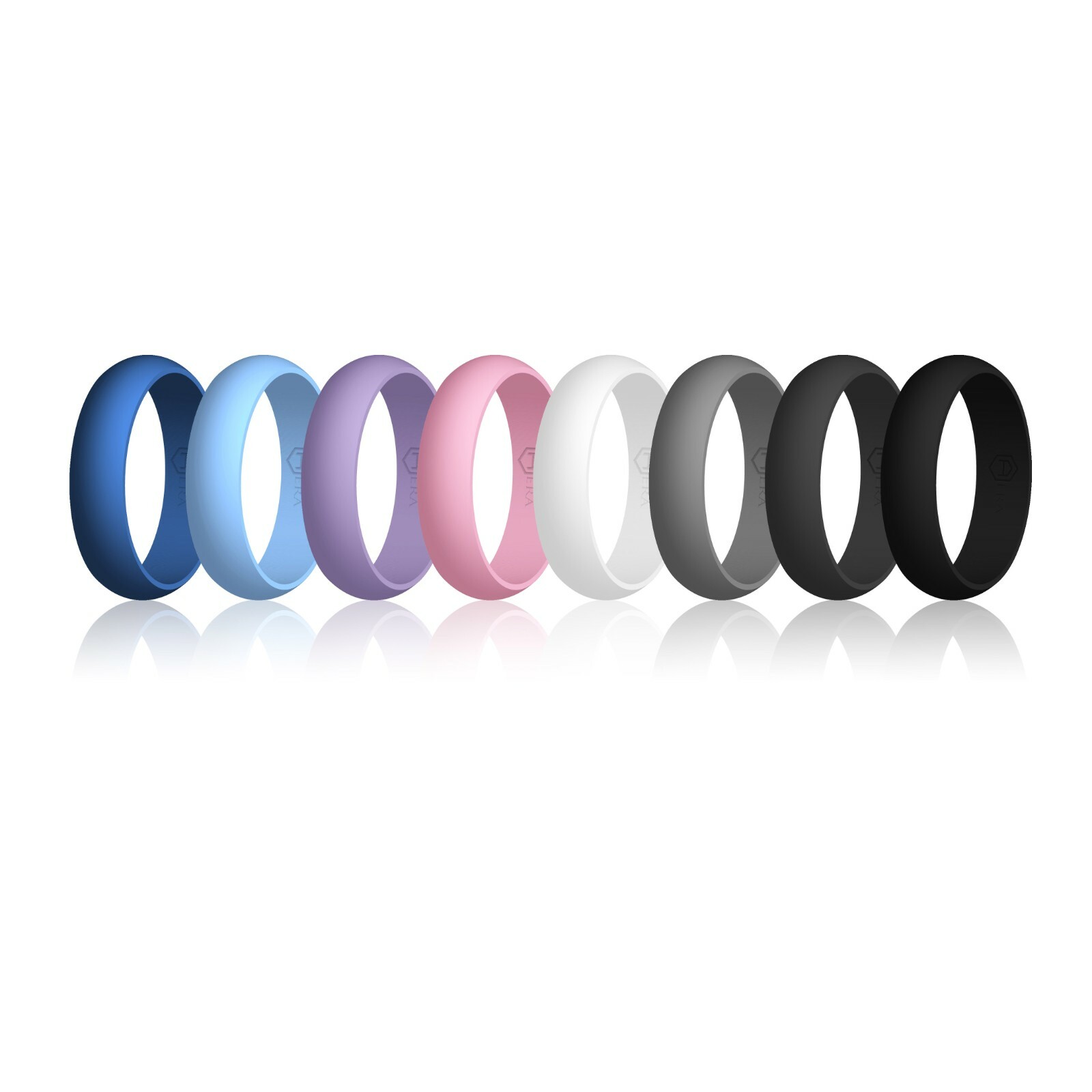 AERA Silicone Wedding Band Engagement Ring FlexFit Rubber Mens Womens Jewelry