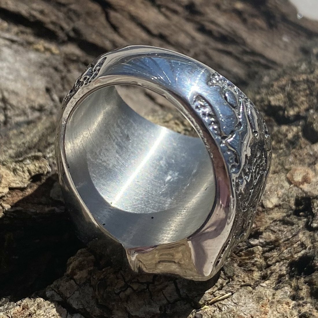 MENDEL Mens Nautical North Star Compass Biker Ring Stainless Steel Size 7-15