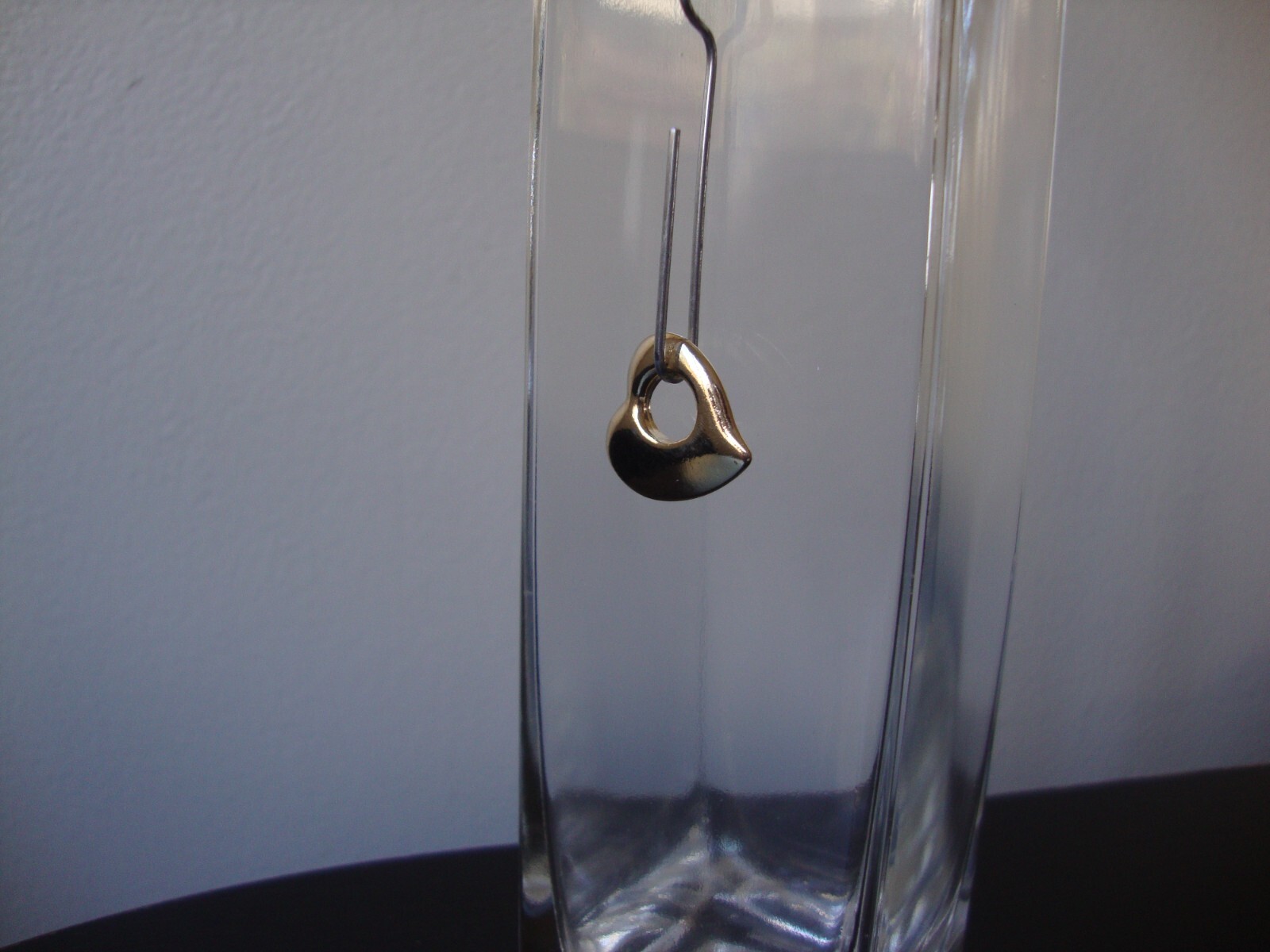 VINTAGE 1980s WITCH’S HEART GOLD TONE SLIDE PENDANT MADE IN USA