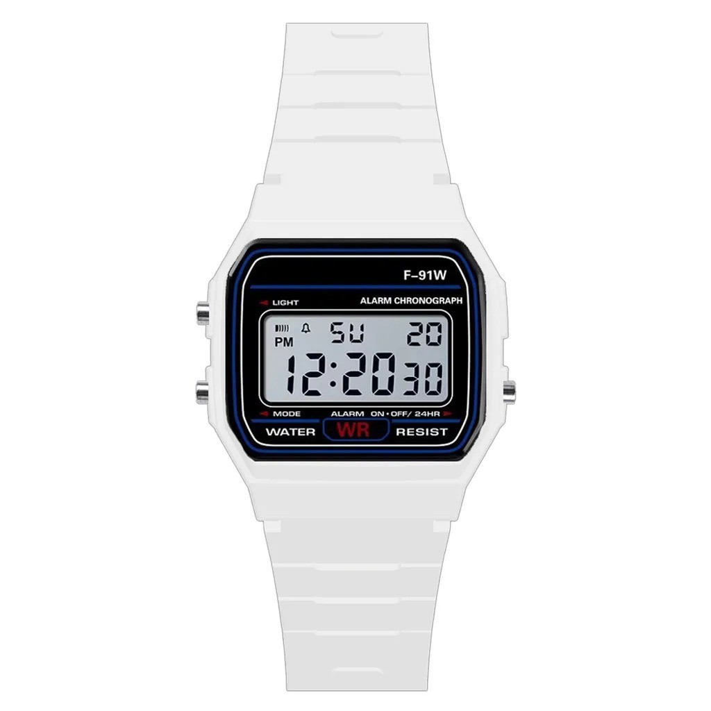 F-91W Style Digital Watch Men Women Unisex Retro Sport Stopwatch Alarm Lig