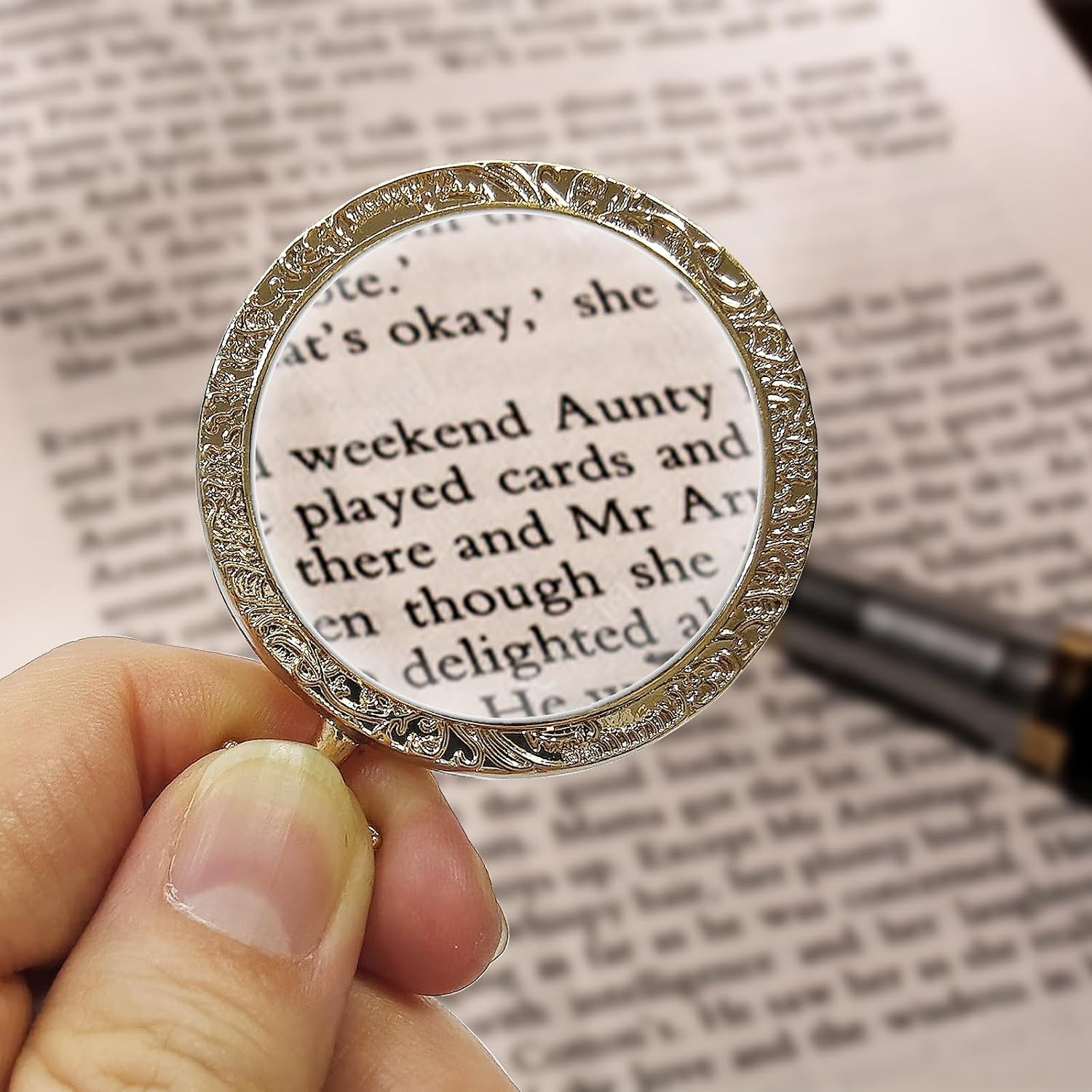 10X Magnifying Glass Necklace Magnifier Necklace Pendant Optical Magnifier with