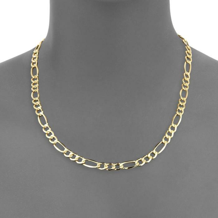 #BUY 1 GET 1 FREE Genuine 18K Gold Filled Nickel/Lead-Free Figaro Chain Necklace