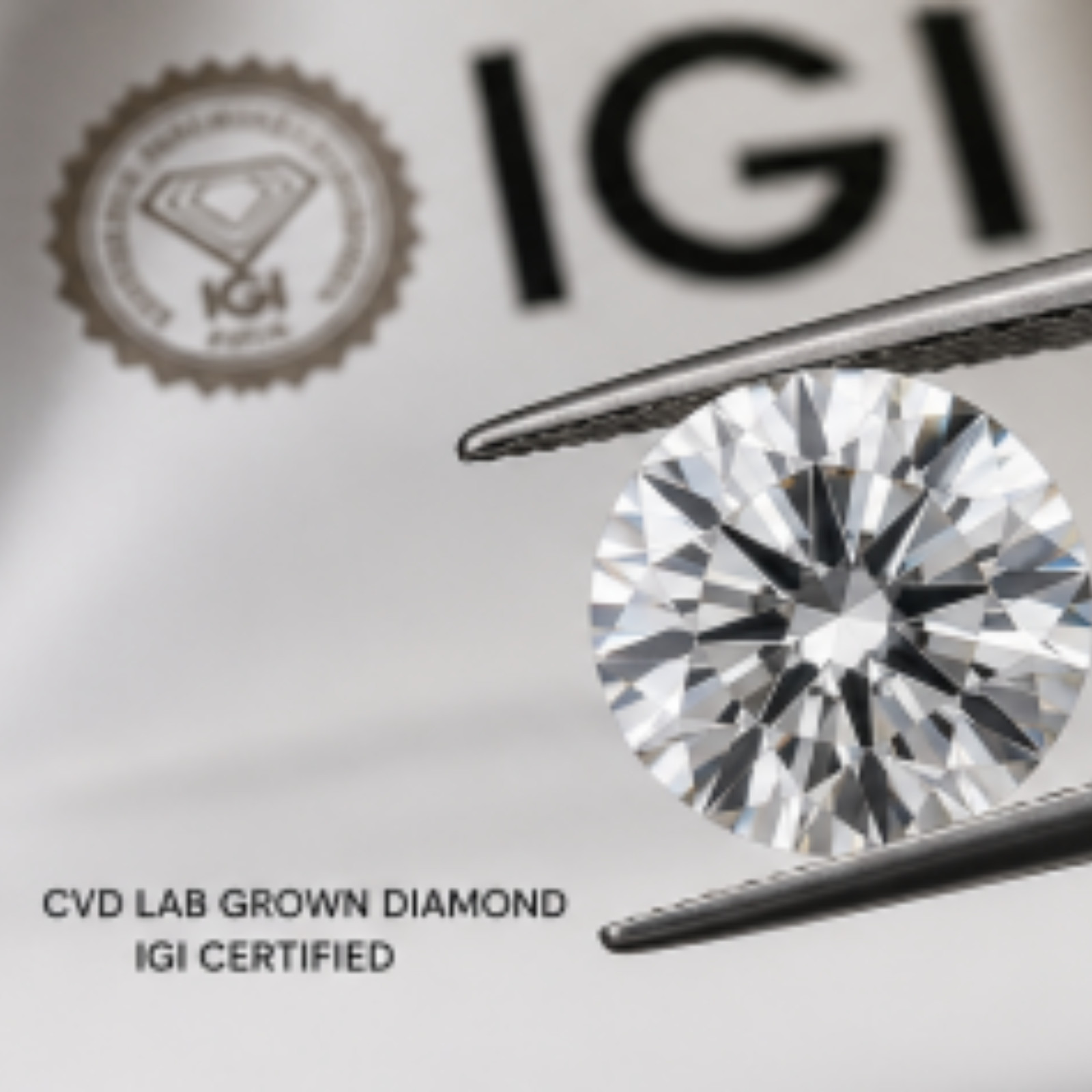 5.05 CT Round Lab Grown Diamond ,VVS1 Clarity, D Color, IGI Certified
