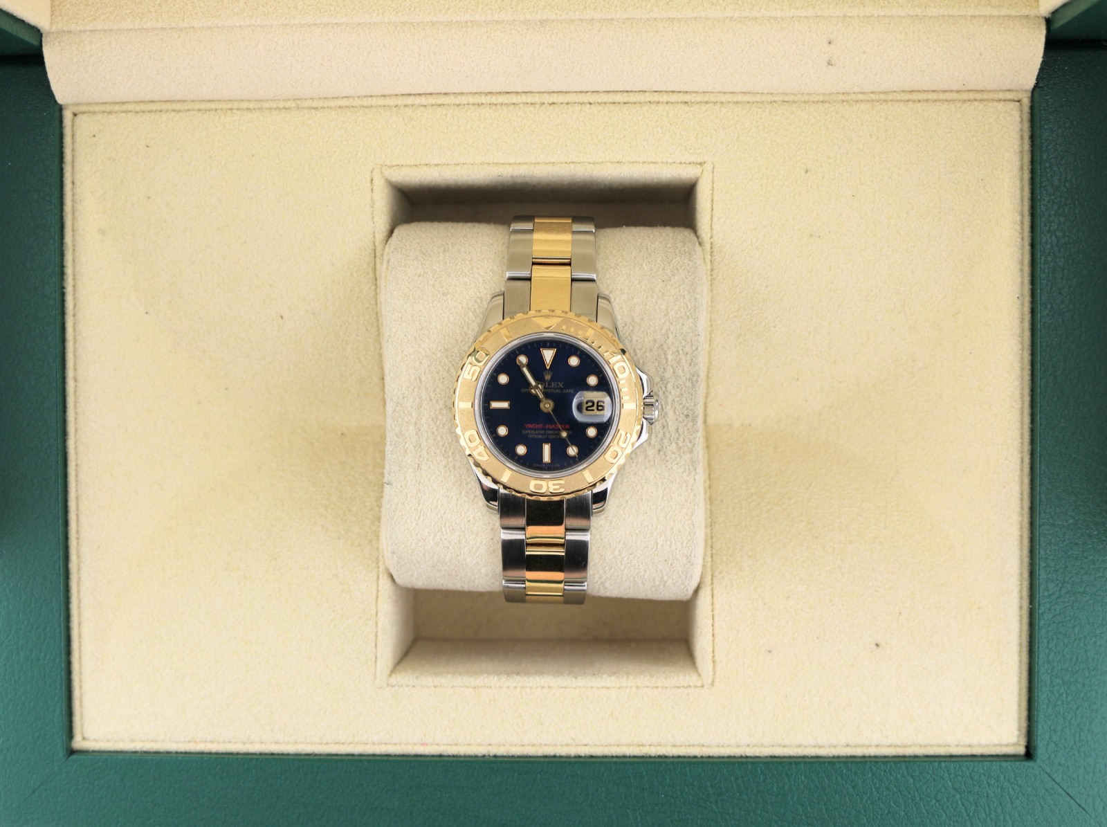 1996 Rolex Yacht-Master 69623 Blue Dial TT Oyster No Papers 29mm