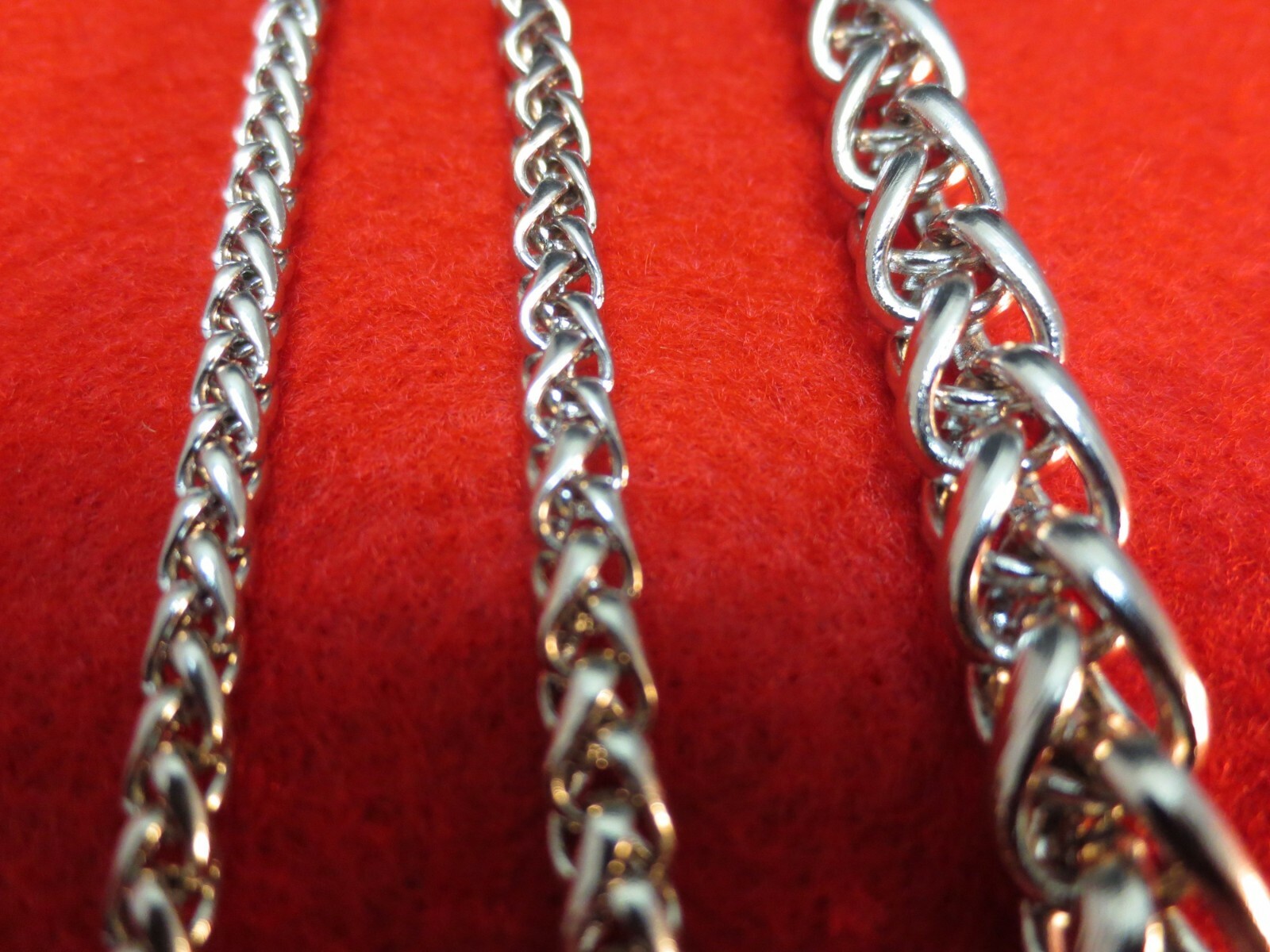 3/4/7 MM Mens 16-60″ STAINLESS STEEL SILVER BRAIDED WHEAT ROPE CHAIN NECKLACE