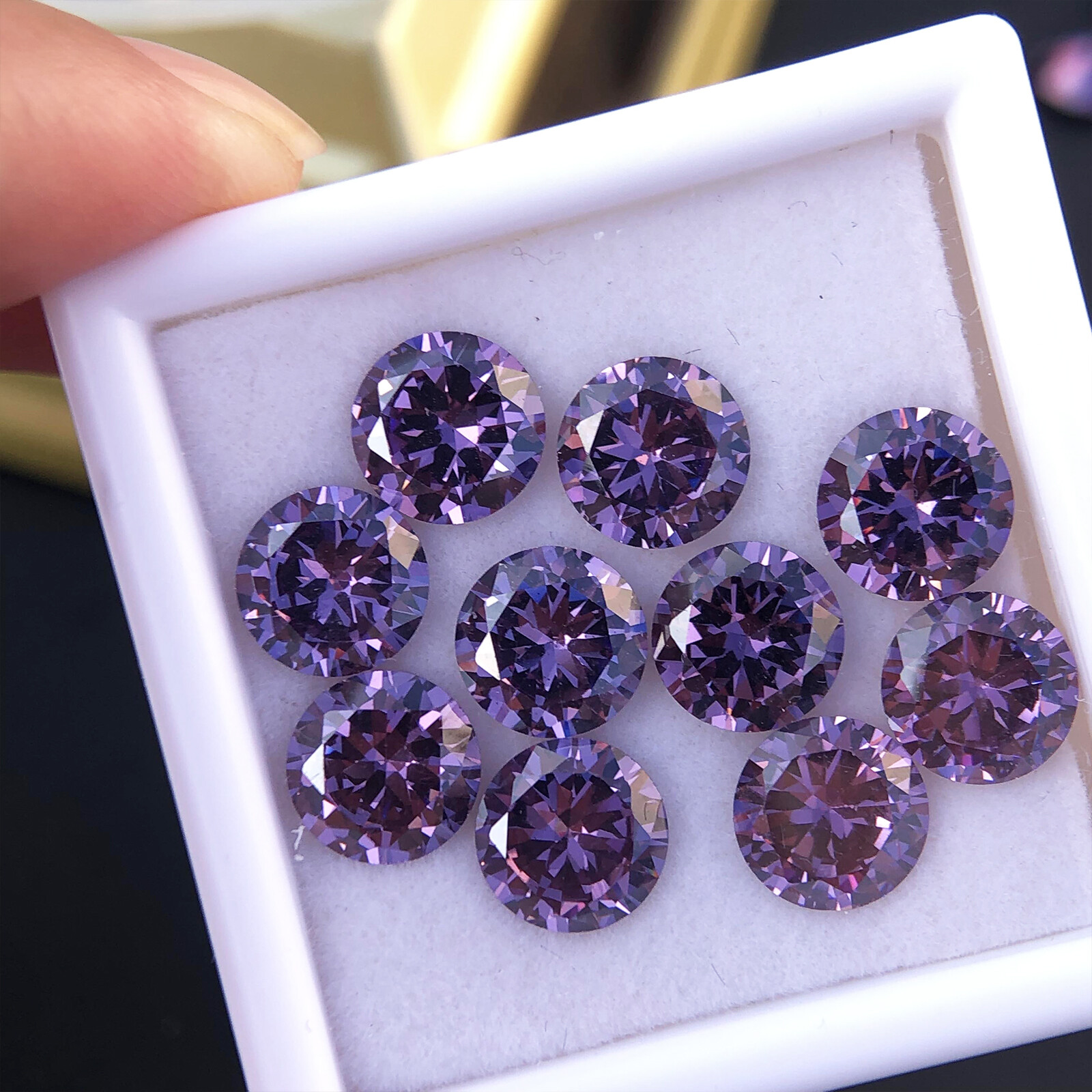 Full Size Round Multicolor Loose Cubic Zirconia AAAAA Stone Gemstone for Jewelry