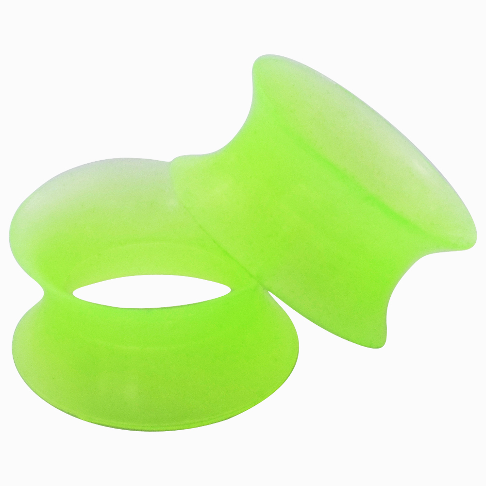 2pcs Thin Silicone Tunnels Plugs Flexible Ear Gauge Ear Skin Earlets Earskin