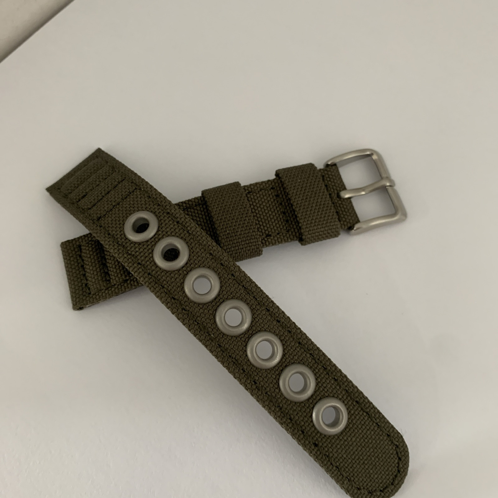 Genuine Citizen 18mm Green Canvas Watch Strap For BM8180-03E Military Watches