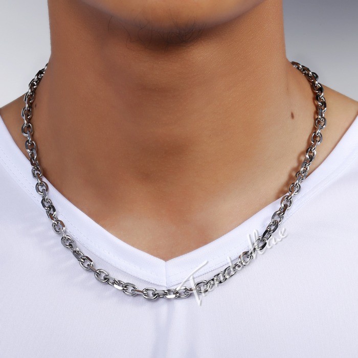 2.5/3/4/6/9mm Cable Rolo Link Stainless Steel Mens Boys Chain Necklace 18-36″