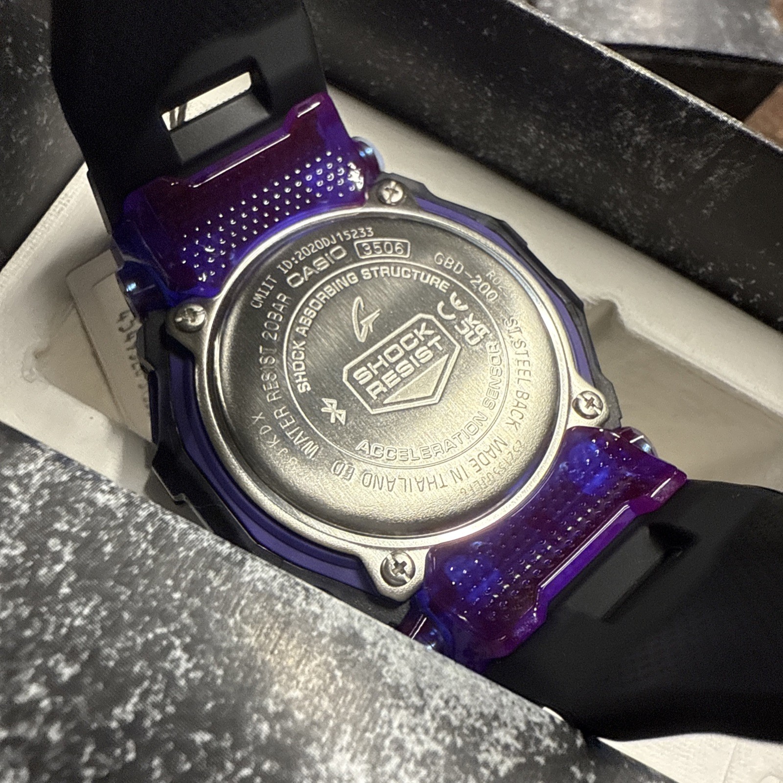 Casio G-Shock GBD-200SM-1A6 Tough Solar G-Squad Bluetooth Fitness Watch New