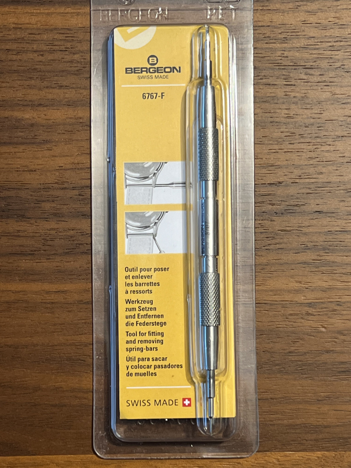 Bergeon 6767-F Spring Bar Tool for Watch Bands or Bracelets Swiss Made