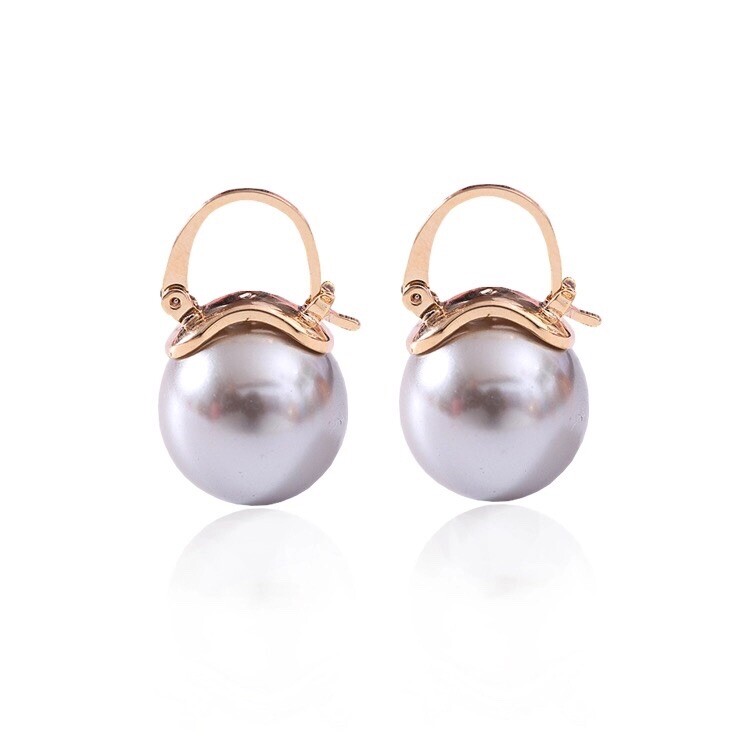 Gray Pearl Dangle Drop Earrings For Women, Elegant Pearl Earrings,Jewelry Gifts