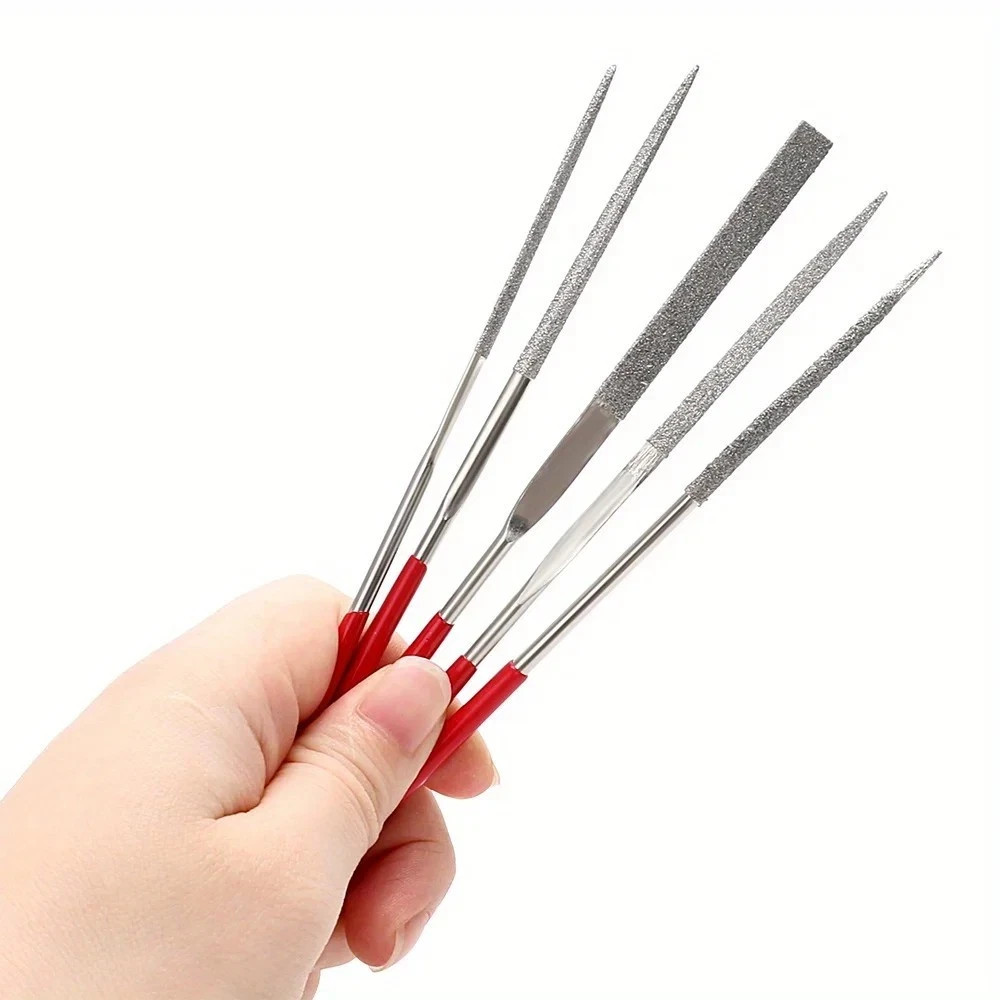 10pc Diamond Needle File Set Titanium Plated Jewelry Glass Stone Metal Tool 140m